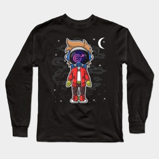 Hiphop Astronaut Evergrow Crypto EGC Coin To The Moon Crypto Token Cryptocurrency Wallet Birthday Gift For Men Women Kids Long Sleeve T-Shirt